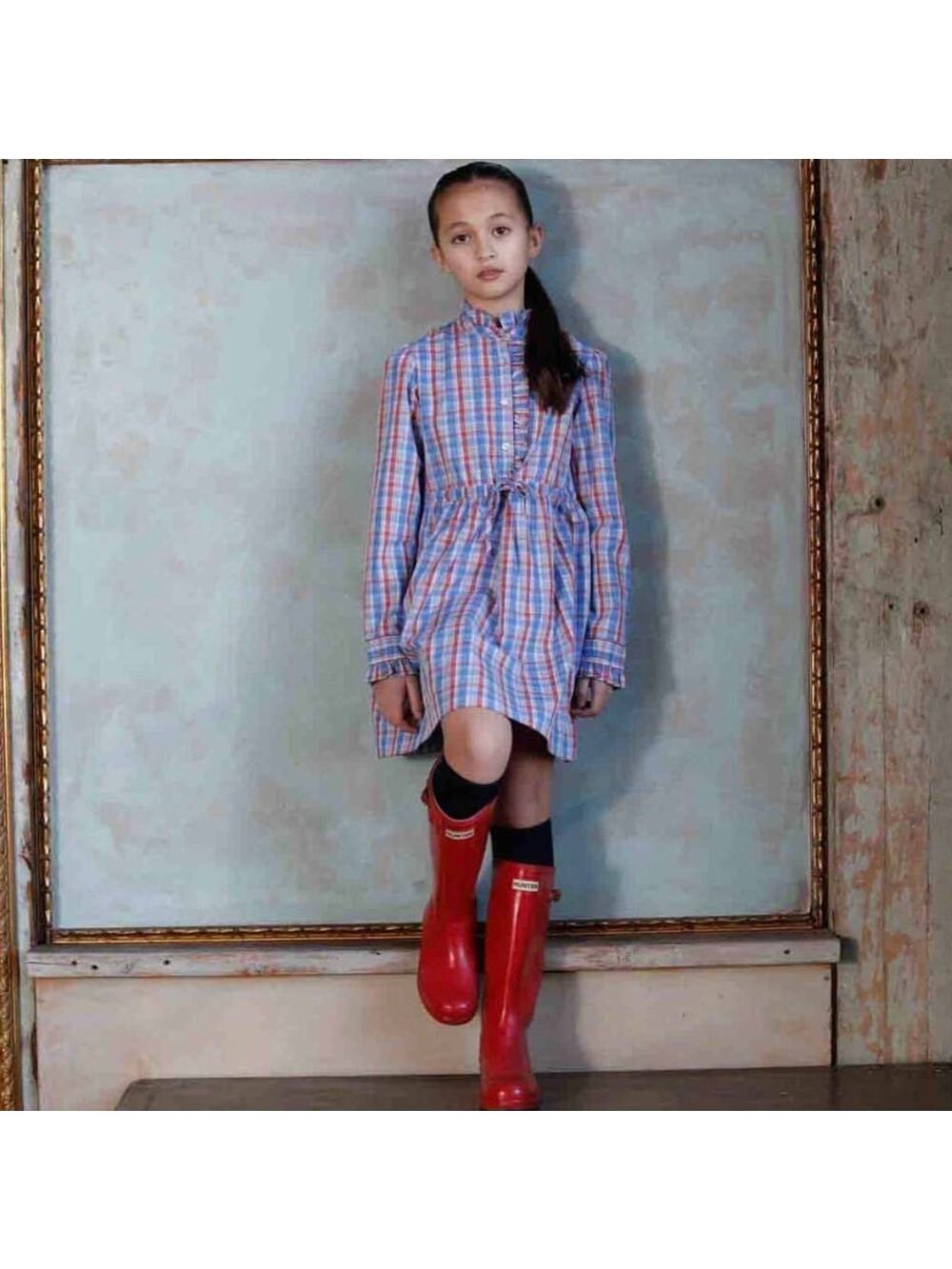 Classic Prep Sadie Shirtdress Harbor Bluff Plaid Striped Ruffle 12